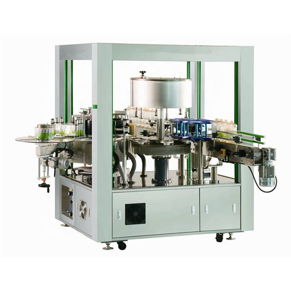 Rotačný etiketovací stroj vpredu a vzadu