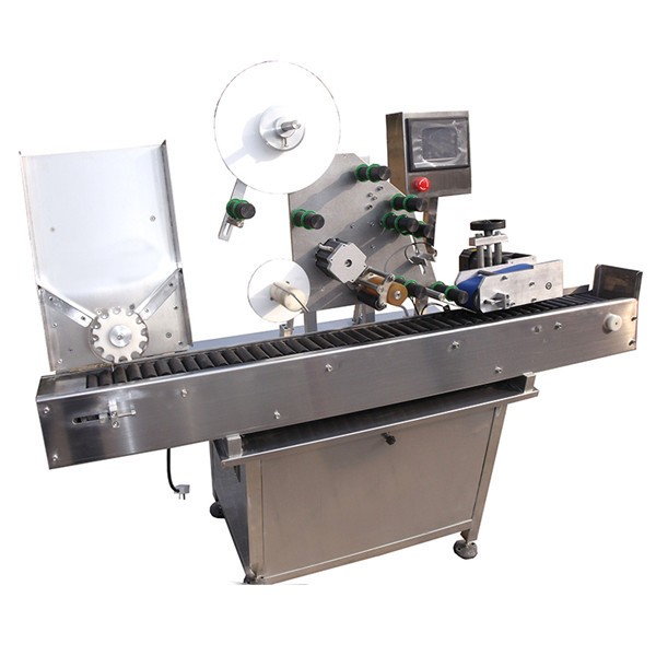 Stroj na označovanie nálepiek s malými guľatými fľaštičkami s točňou